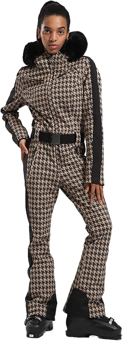 GSOU SNOW Womens Ski Suit One Piece Snowsuit Snowboard Slim Insulated Jumpsuit Jacket Waterproof ... | Amazon (US)