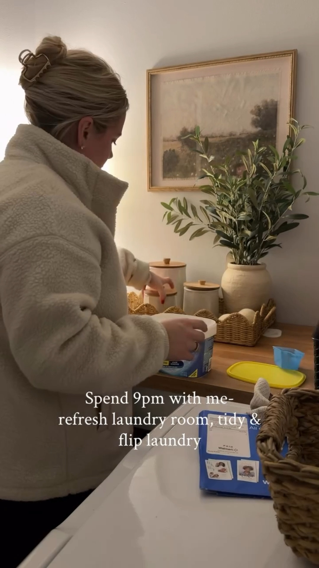 One of my goals for 2026 is making more reels!!! ✨ lol at my finding headphones in the hamper, and peep the bear! 🥹 Cody’s grandma made my mom that bear when we found out she was sick- now they are both in heaven! I love seeing that bear in the laundry room! 🤍 

Linking everything in my LTK! 🛒

#LTKHome #LTKFindsUnder50 #LTKSeasonal