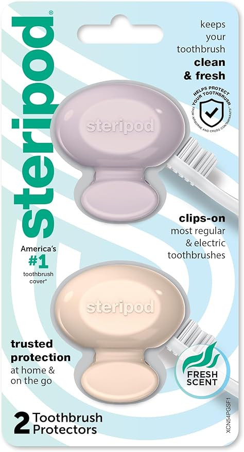 Steripod Clip-On Toothbrush Protector, Keeps Fresh and Clean, Fits Most Manual and Electric Tooth... | Amazon (US)