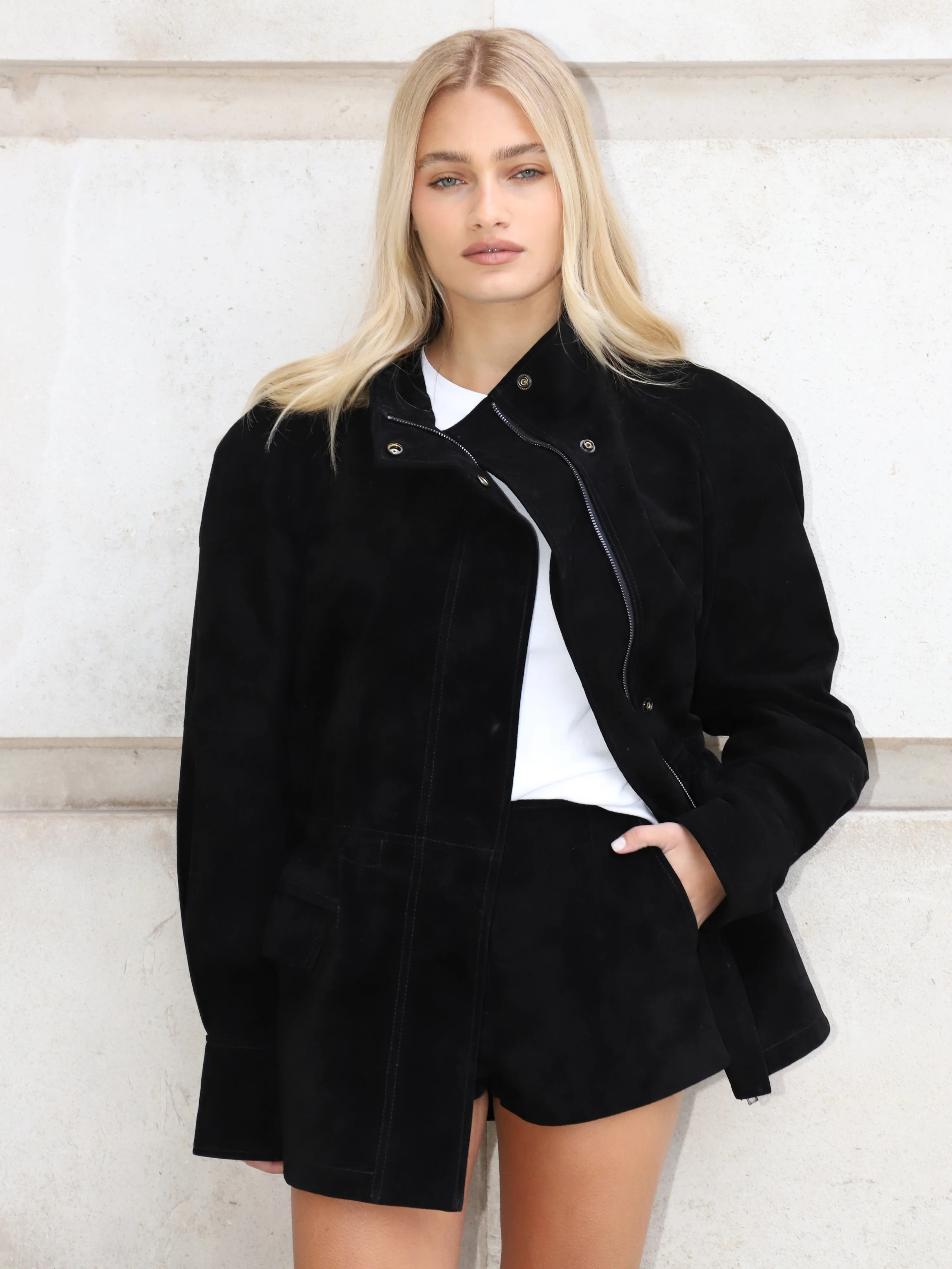 Suede Shorts Black | L.CUPPINI