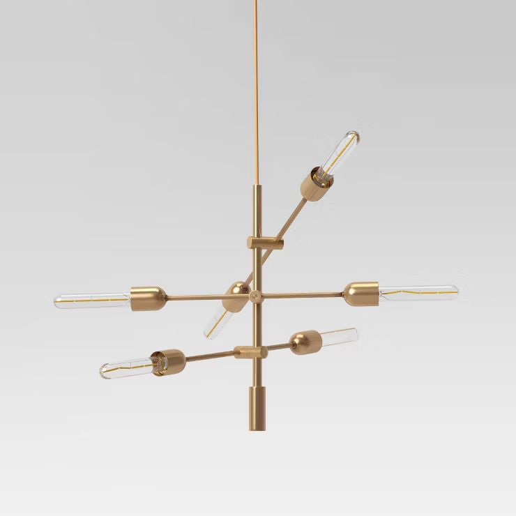 3-Arm Chandelier Brass (Includes Vintage Light Bulbs) - Threshold™ | Target