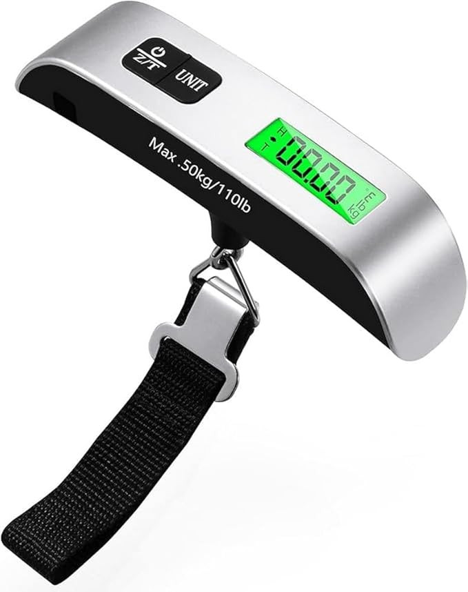 Kofferwaage Digital mit Haken, Gepäckwaage Travel mit Temperatursensor, Hängewaage Funktion Pra... | Amazon (DE)