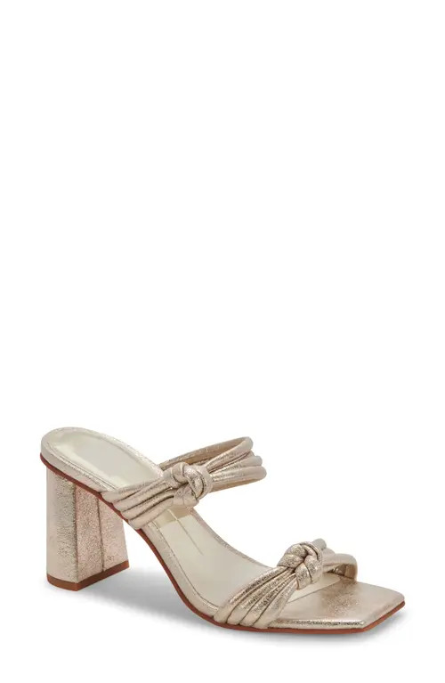 Dolce Vita Pama Sandal in Light Gold Metallic Suede at Nordstrom, Size 7 | Nordstrom