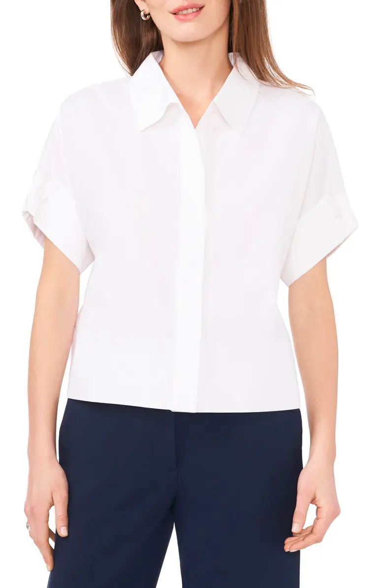 Short Sleeve Crop Shirt | Nordstrom