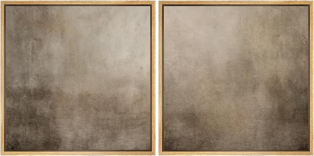 SIGNFORD Framed Canvas Print Wall Art Set Neutral Abstract Minimalist Earthy Tones Illustrations ... | Amazon (US)