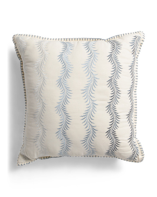 20x20 Ombre Embroidered Vines Outdoor Pillow | TJ Maxx