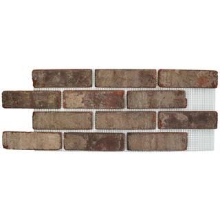 Old Mill Brick 28 in. x 10.5 in. x 0.5 in. Brickwebb Highland Thin Brick Sheets (Box of 5-Sheets)... | The Home Depot