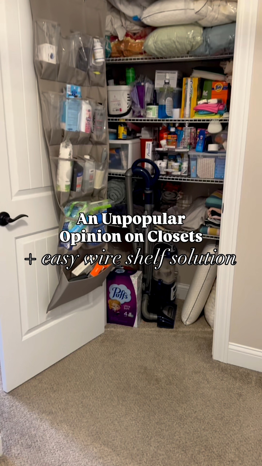 I love an aesthetic space as much as anyone but you won’t find me painting or wallpapering the inside of my linen closet 😬 I also don’t believe in spending $$$$ on “pretty” baskets no one will ever see. I am using $5 plastic bins I’ve had for 15 years + my label maker. What I will do is buy those vacuum bags to make storing the 742 extra blankets & pillows we have waaaay easier & take up about 1/10 of the space as before! You also won’t find me building my own shelves when these wire shelf covers cost less than the wood to do so!! 

#LTKFindsUnder50 #LTKHome #LTKStyleTip