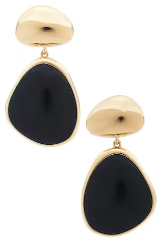 Bulou Drop Earrings in Gold Black | Revolve Clothing (Global)