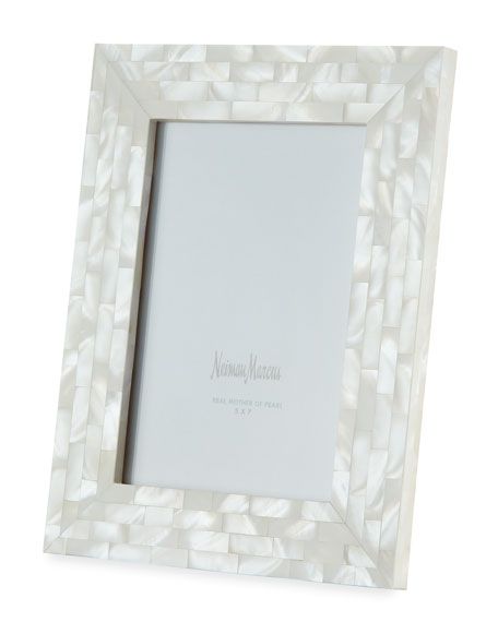 The Jws Collections Mother-of-Pearl Picture Frame, White, 5" x 7" | Neiman Marcus