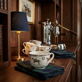 Equestrian Estate Stoneware Mug Set of 4 | Antique Farm House