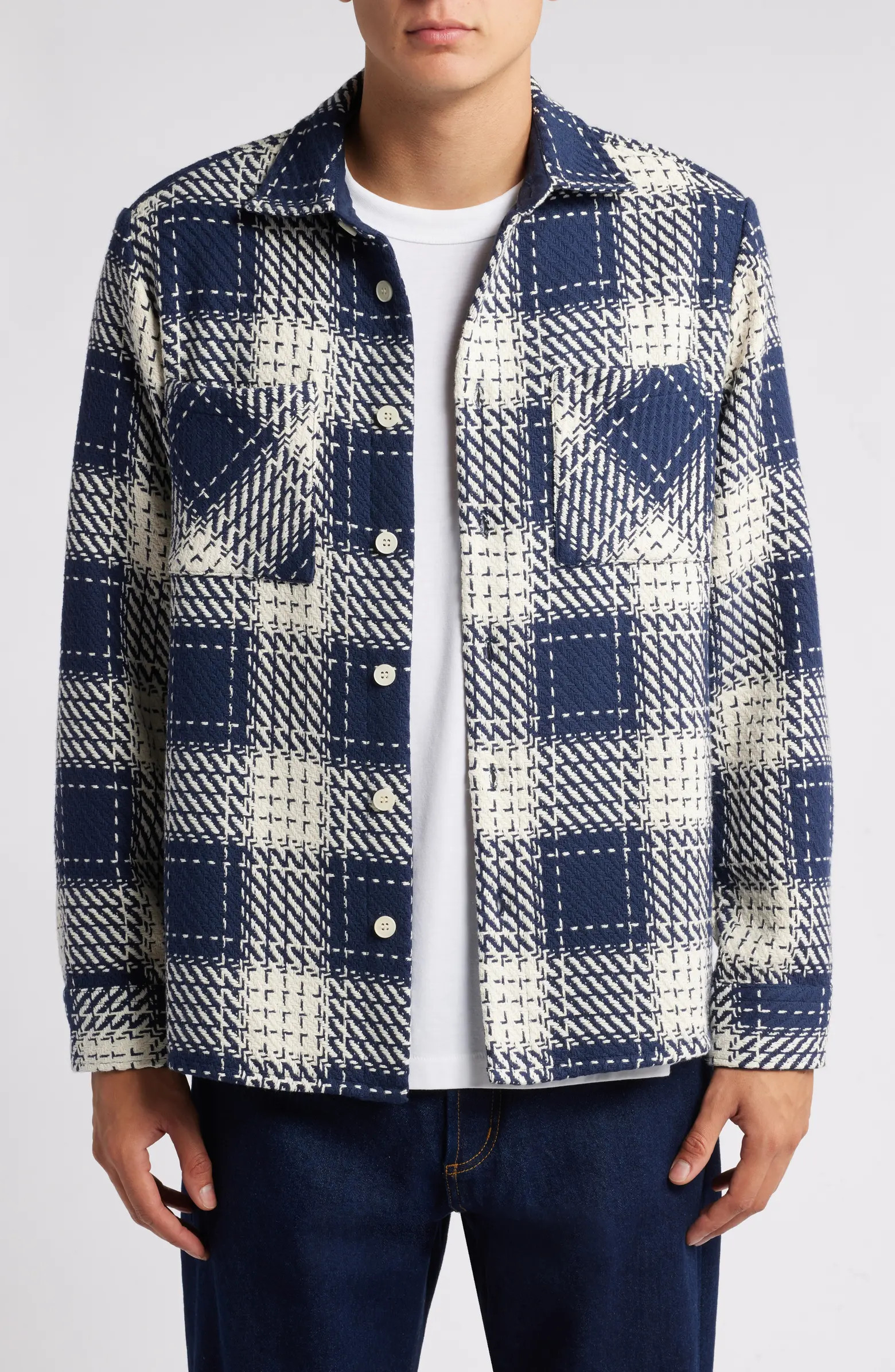 Wax London Whiting Marine Beatnik Button-Up Overshirt | Nordstrom | Nordstrom