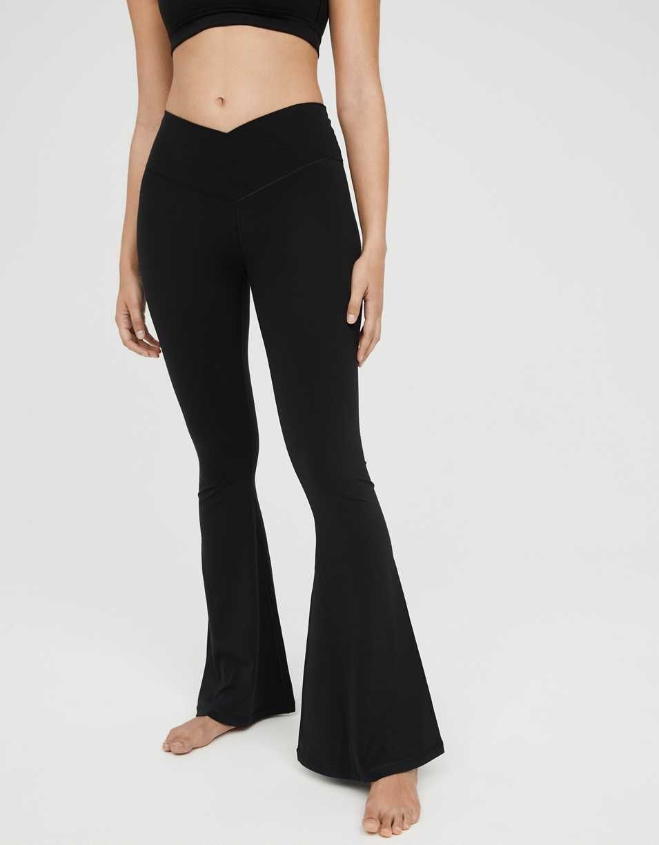 OFFLINE By Aerie Real Me High Waisted Crossover Super Flare Legging | American Eagle Outfitters (US & CA)