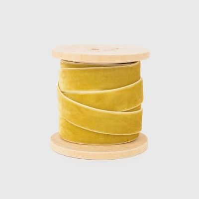 .625in x 15ft Mustard Velvet Ribbon - Sugar Paper™ | Target