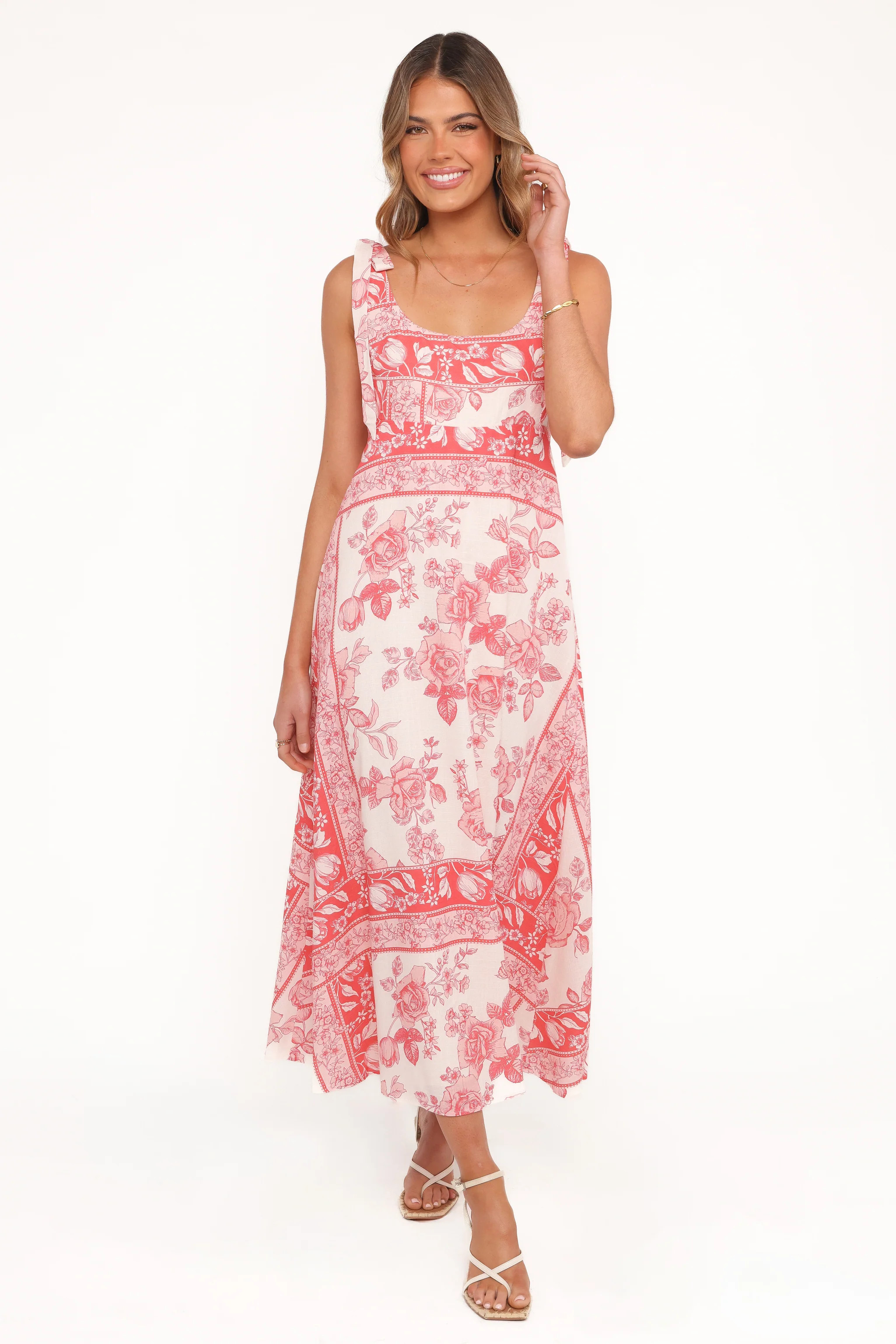 Valara Tie Shoulder Maxi Dress - Rose Tile | Petal & Pup (US)