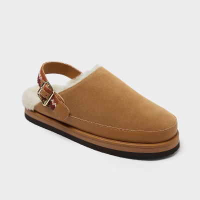 Women's Evette Reversible Strap Mule Slippers - Universal Thread™ Chocolate 5 | Target