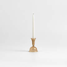 Milano Small Amber Glass Taper Candle Holder 5.2 | Crate & Barrel