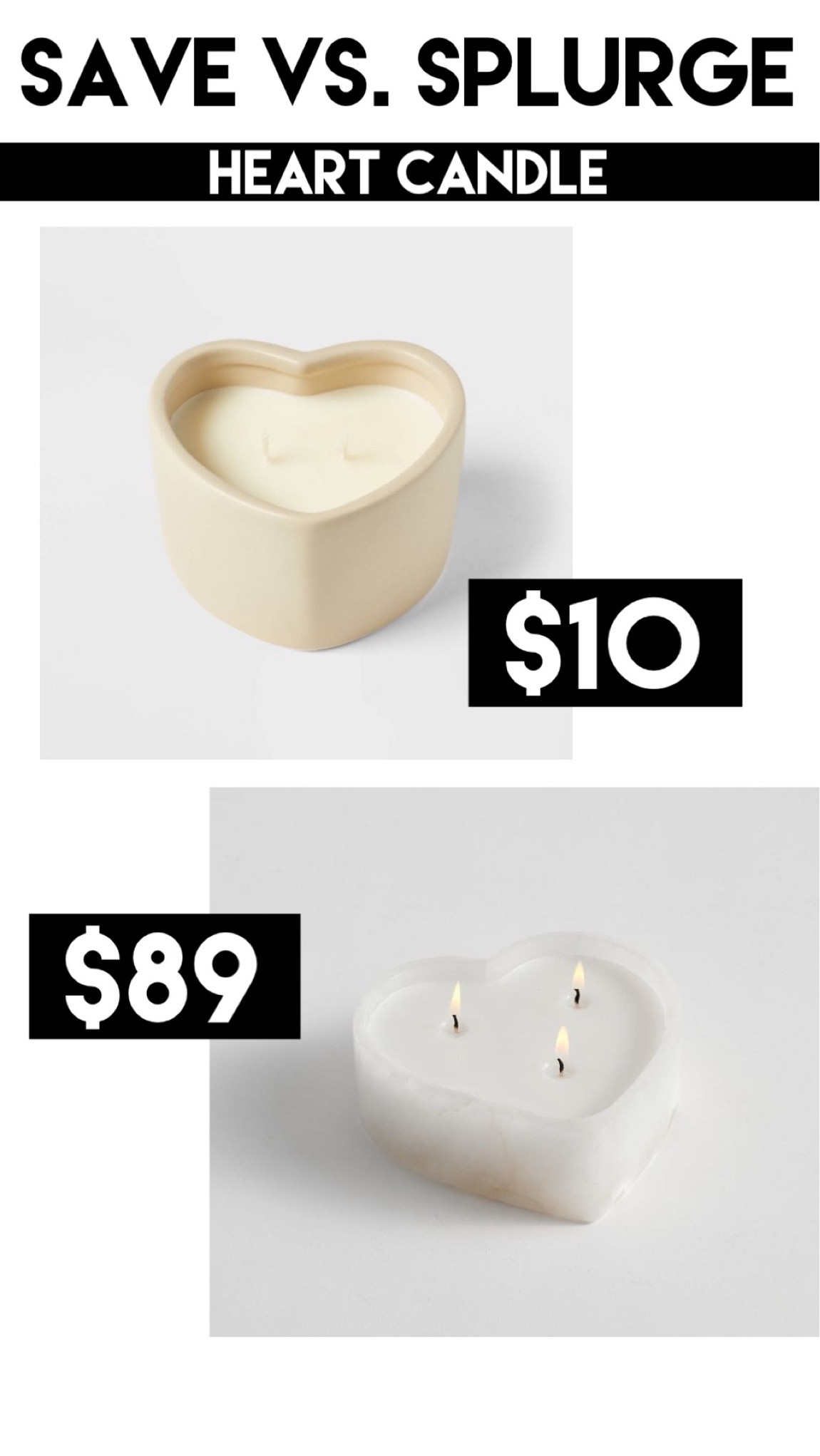 Alabaster Heart Scented Candle - Vanilla & Tobacco