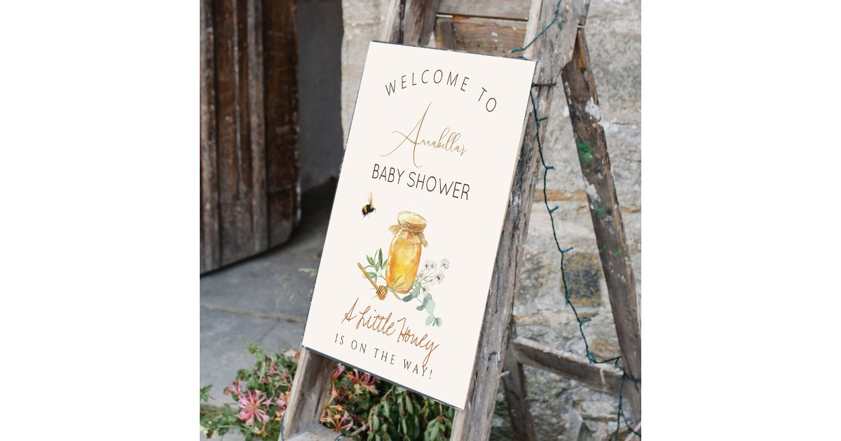 Sweet Little Honey Baby Shower Welcome Sign | Zazzle | Zazzle