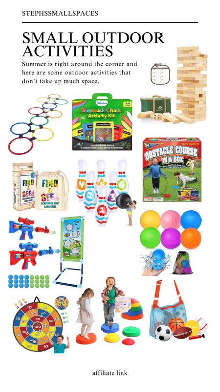 Small outdoor activities and toys for small spaces.

Outdoor toys 
Outdoor activities 
Activities for kids 
Activities for toddlers 
Outdoor toddler toys 


#LTKbaby #LTKfamily #LTKkids
