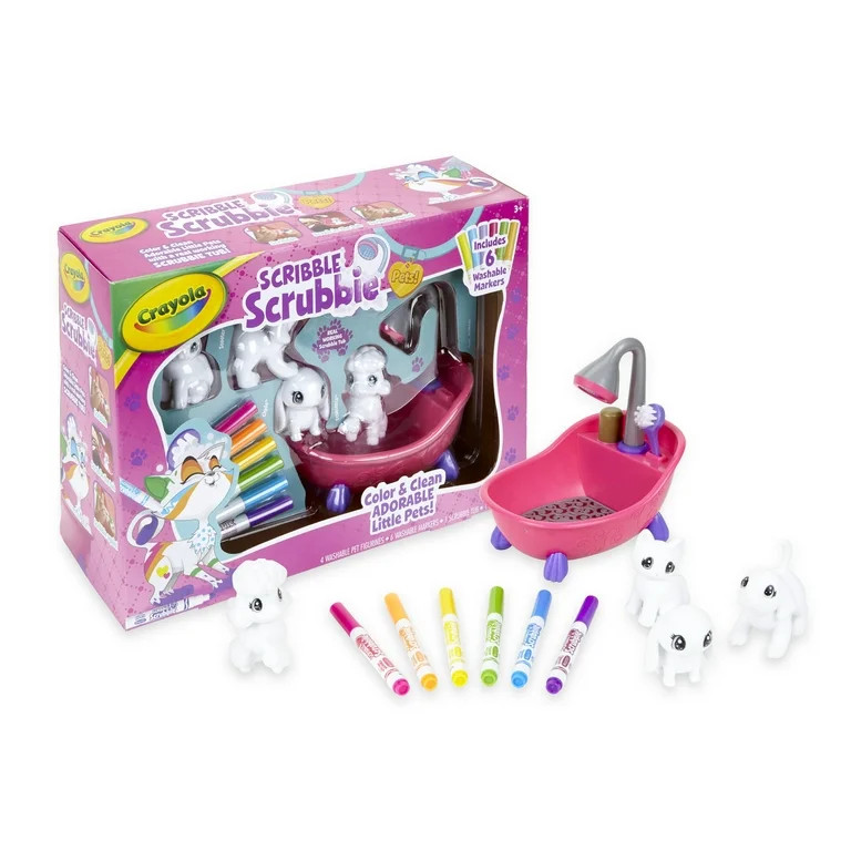 Crayola Scribble Scrubbie Pet Coloring Art Playset, Holiday Gifts for Girls & Boys, Ages 3+ - Wal... | Walmart (US)