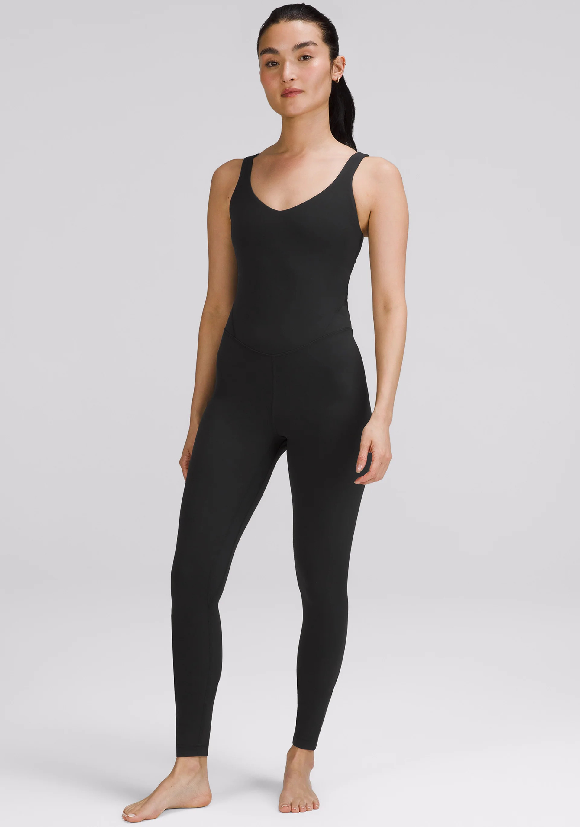 Peloton X Lululemon Women's Lululemon Align Bodysuit 28 in Black - Cycling Performance Apparel | Peloton Apparel