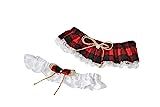 Handmade, Red & black Buffalo plaid wedding garter set, Buffalo check plaid lingerie, Lumberjack wed | Amazon (US)