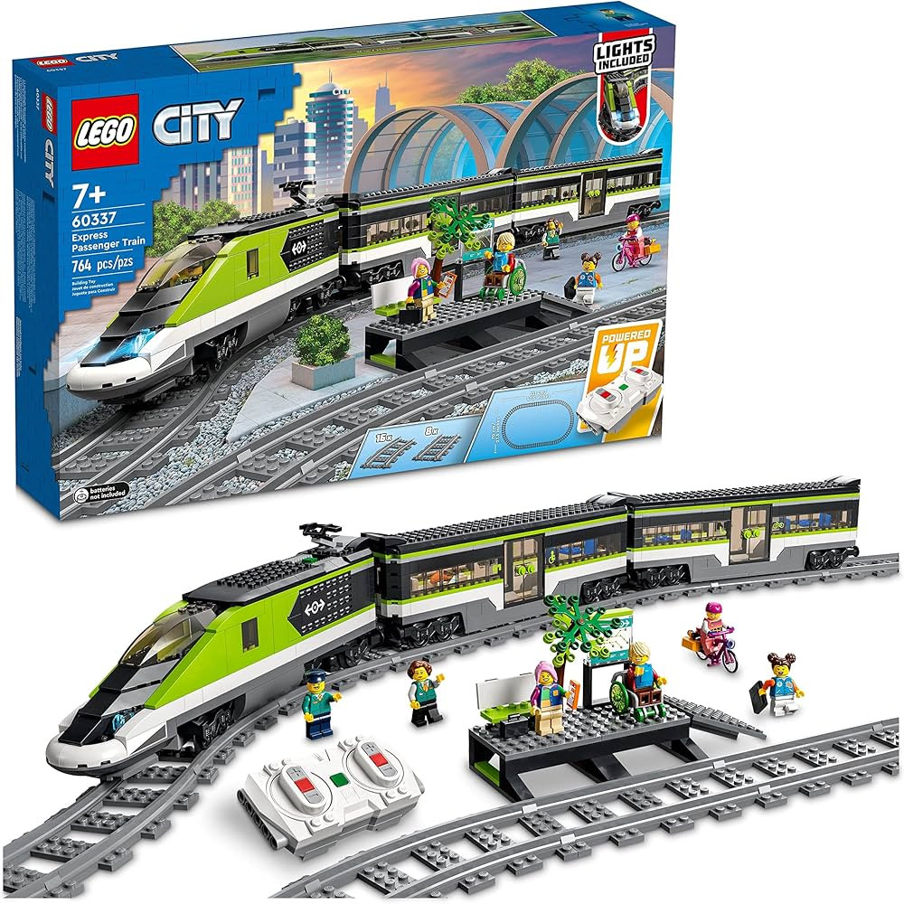 LEGO City Express Passenger Train Set, 60337 Remote Controlled Toy, Gifts for Kids, Boys & Girls ... | Amazon (US)