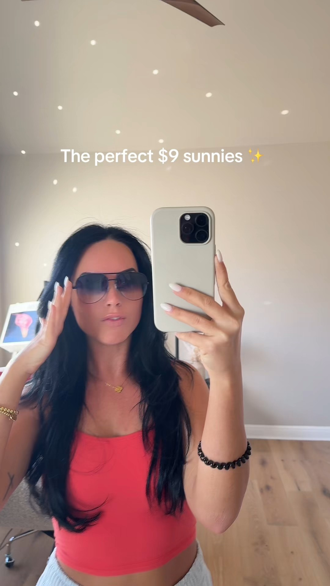 The perfect affordable sunglasses!! ￼I will have them + my outfit 🔗 on my LTK in the Target section ❤️

#sunglasses #affordablefashion #target #targetsale #sunnies 


#LTKStyleTip #LTKSaleAlert #LTKFindsUnder50