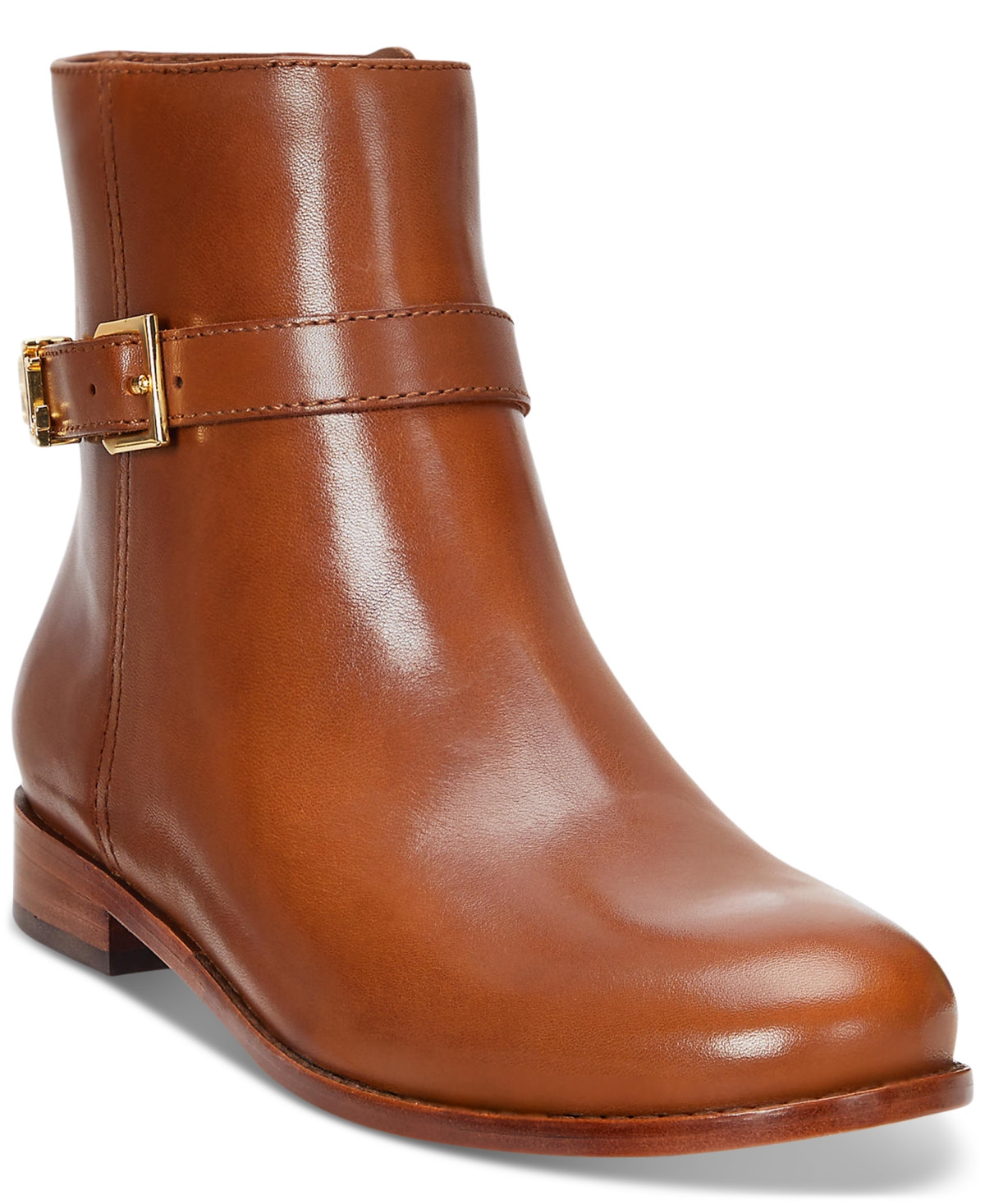 Lauren Ralph Lauren Women's Brooke Casual Booties - Deep Saddle Tan | Macy's