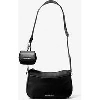 MK Jet Set Medium Nylon Gabardine Crossbody Bag with Case for Apple Airpods Pro® - Black - Michael K | Michael Kors (UK)