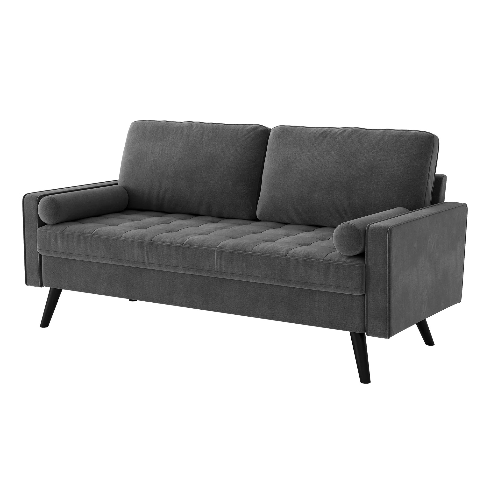 Brumback 69.7'' Velvet Square Arms CAL117 Compliant Sofa | Wayfair North America