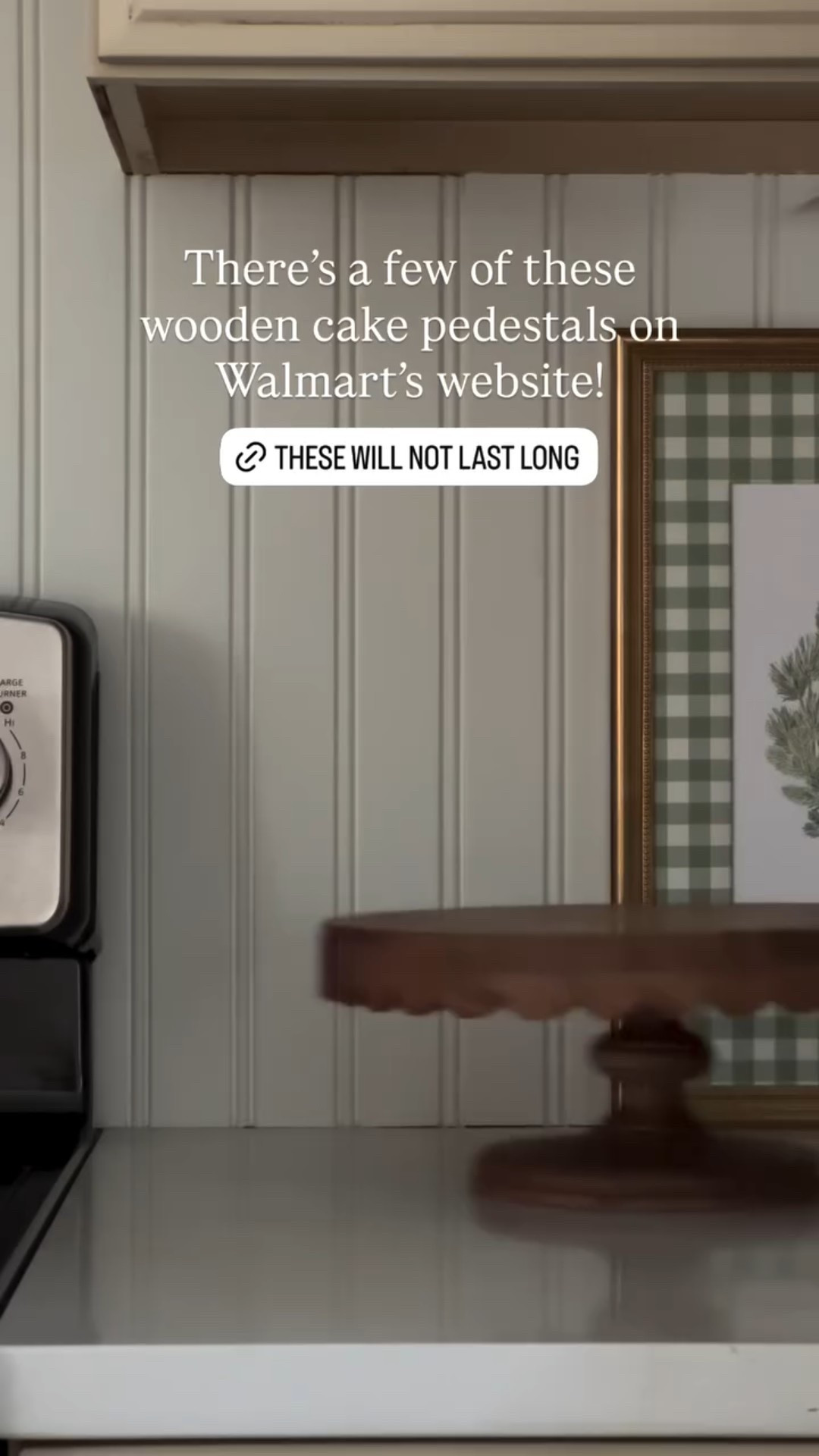 There’s a few of these wooden cake pedestals on Walmart’s website!
