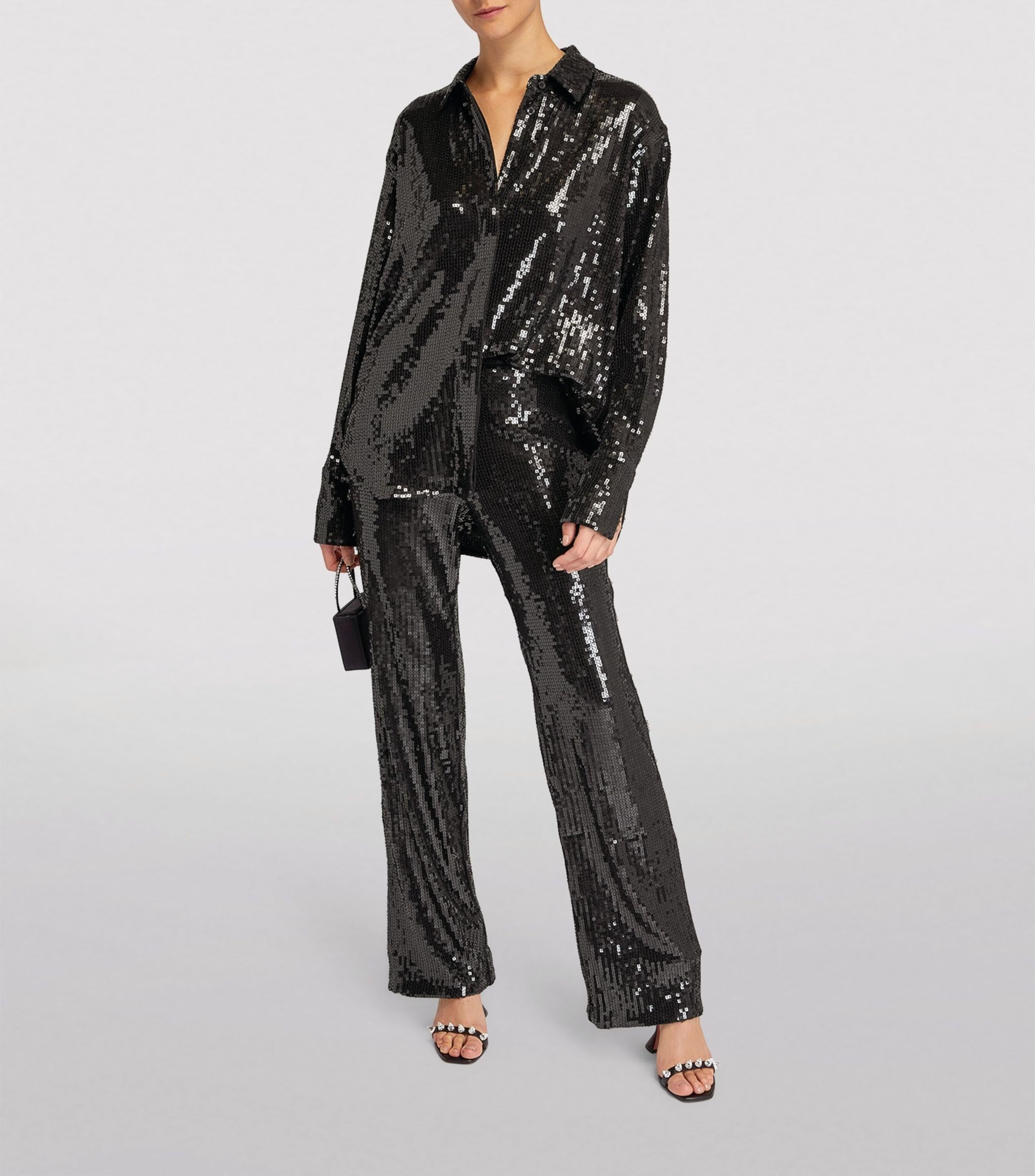 Sequin Wide-Leg Trousers | Harrods