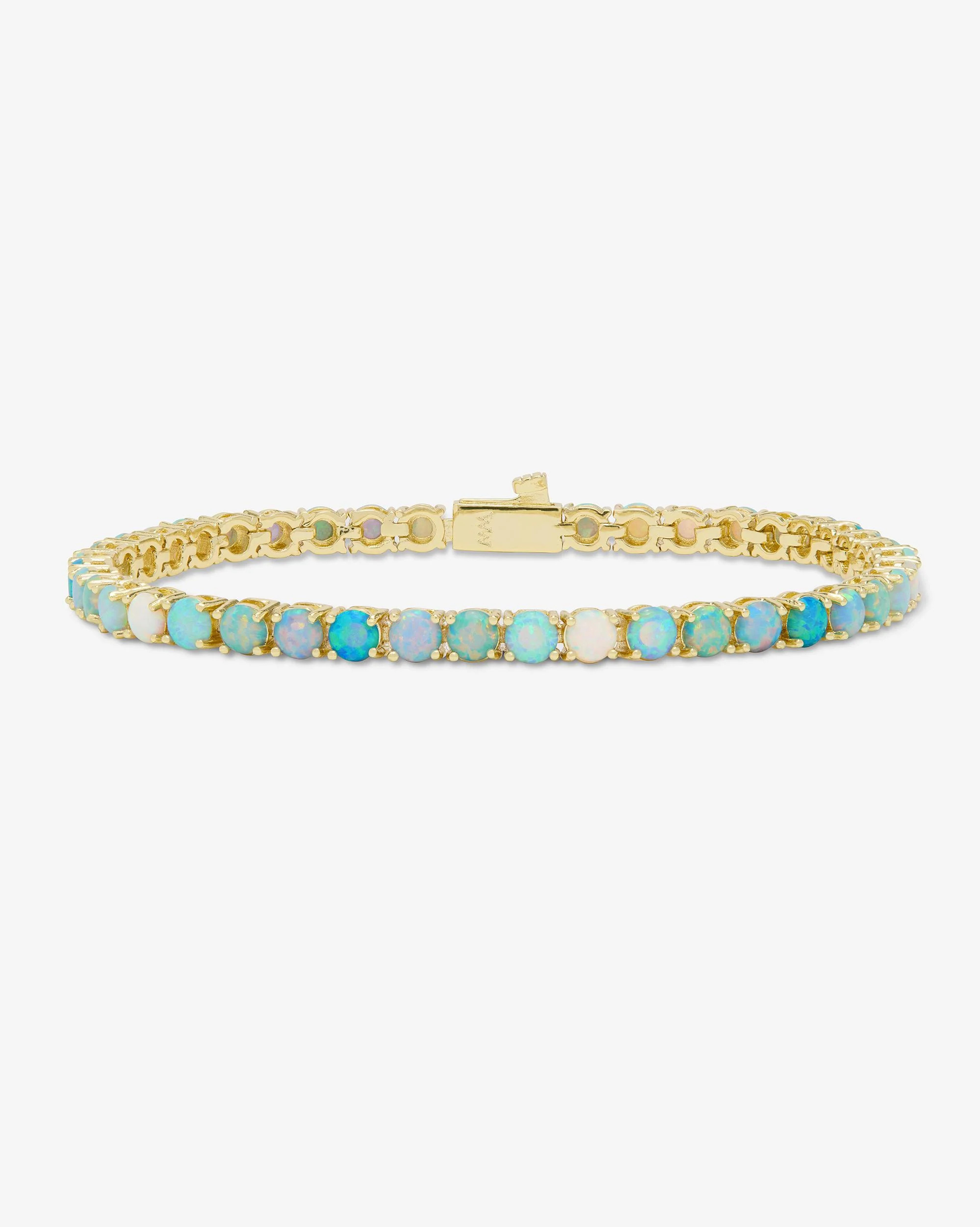 Grand Heiress Ombré Tennis Bracelet - Gold|Blue Opal Ombré | Melinda Maria Jewelry