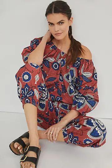 Sundry Floral Bubble Top | Anthropologie (US)