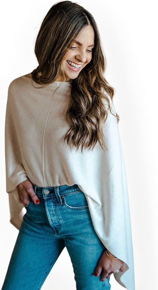 Toci Mom Multifunctional Nursing Cover | Car Seat Cover | Poncho | Scarf | Baby Blanket (Cream) | Amazon (US)