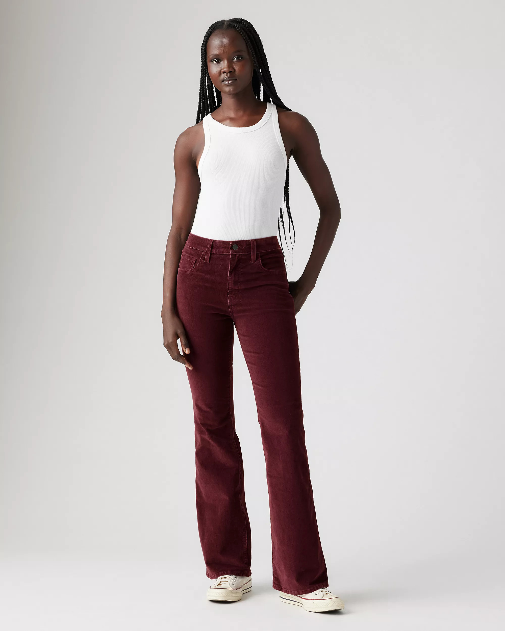 726 High-rise Flare Corduroy Women's Pants - Red | Levi's® US | Levi's US