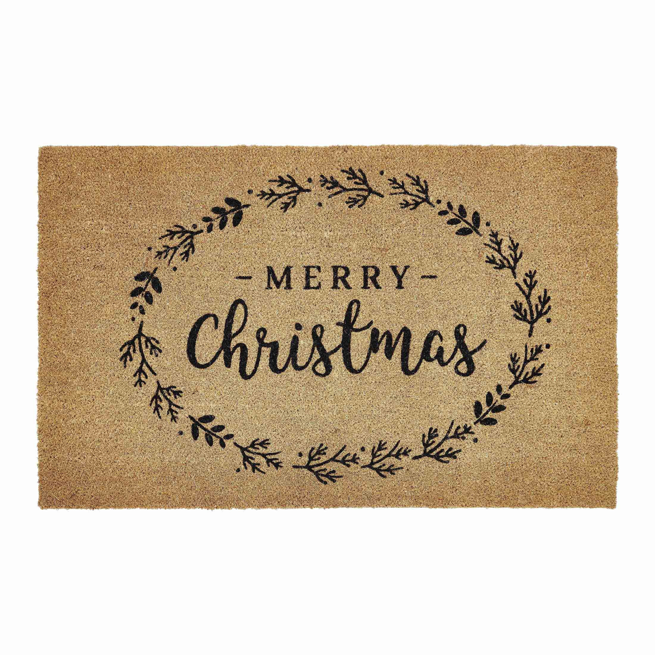 My Texas House Merry Christmas Natural Coir Holiday Outdoor Doormat, 30" x 48" | Walmart (US)