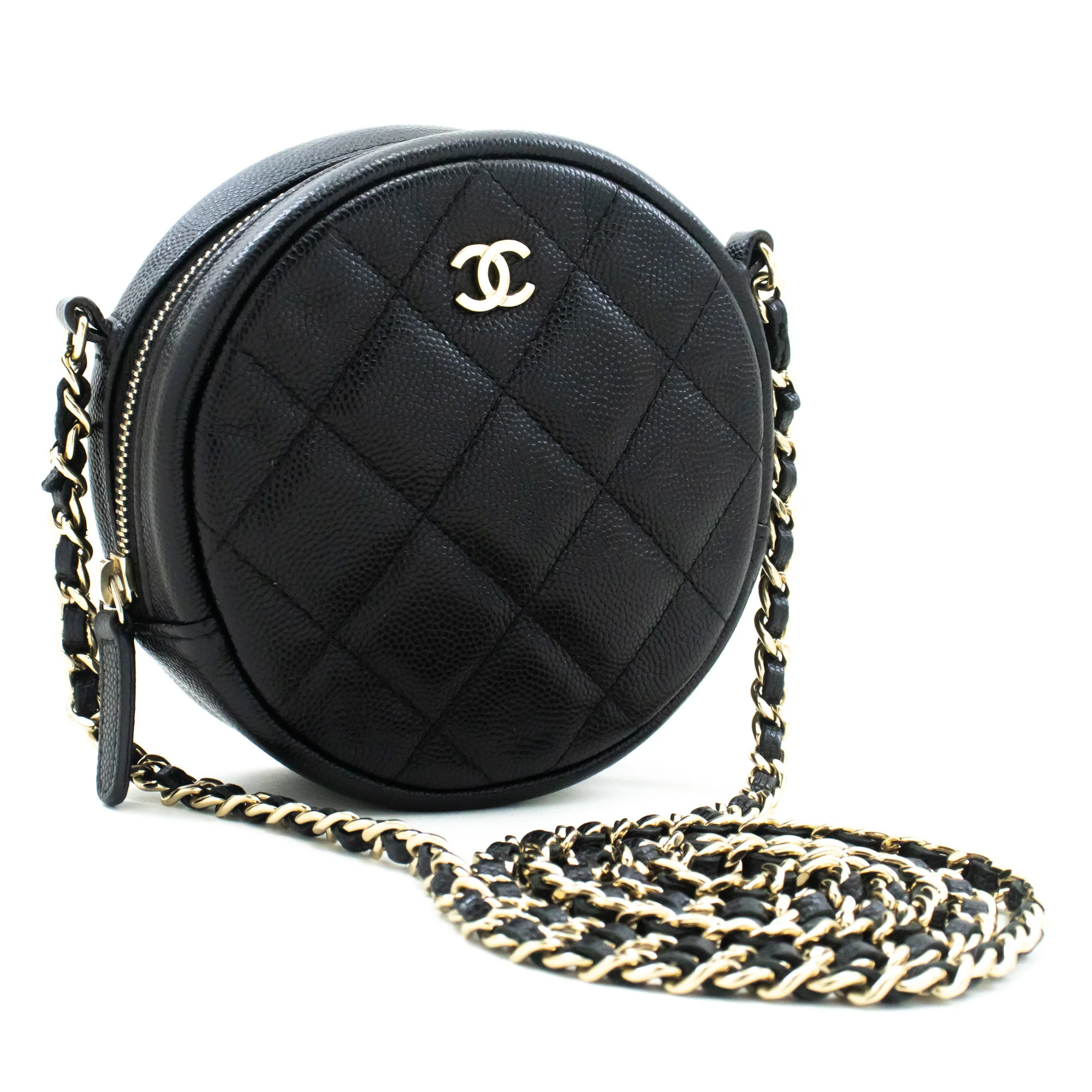 Chanel Round Mini Leather Shoulder Bag (Pre-Owned) | Shop Simon