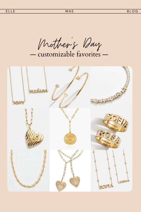 Mother’s Day customizable jewelry favorites // initial // name // necklace// ring // bracelet 

#LTKstyletip #LTKfamily #LTKGiftGuide