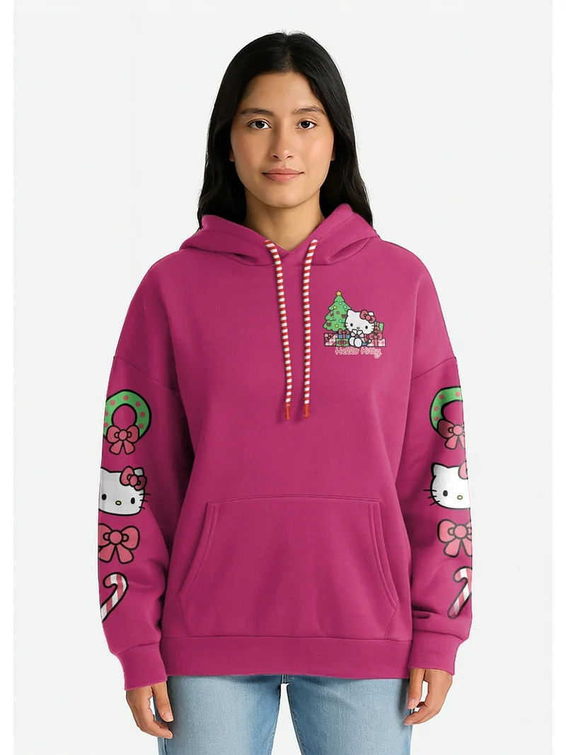 Hello Kitty Women's Holiday Graphic Hoodie with Long Sleeves, Sizes XXS–XXL | Walmart (US)