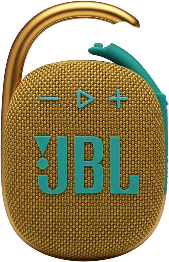 JBL Clip 4, Yellow - Portable Bluetooth 5.1 Speaker - Up to 10 Hours of Play - Waterproof & Dust ... | Amazon (US)