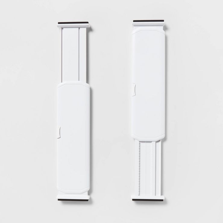 Set of 2 Plastic Drawer Dividers White - Brightroom™ | Target