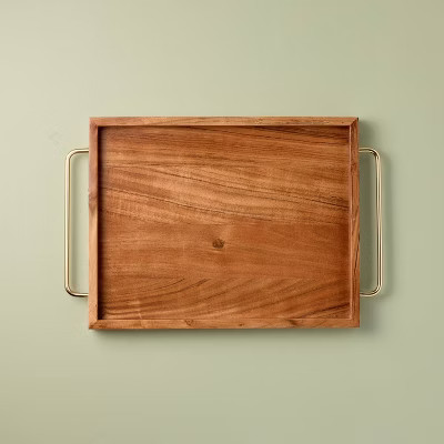 Wooden Tray with Brass Wire Handles - Hearth & Hand™ with MagnoliaThis item is not available | Target