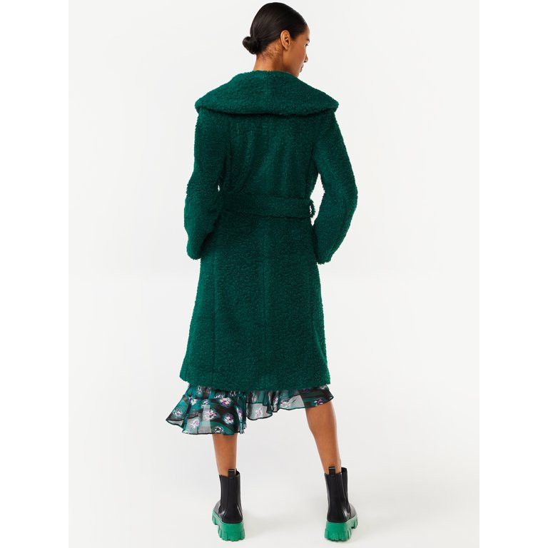 Scoop Women's Faux Fur Jacket with Shawl Collar | Walmart (US)