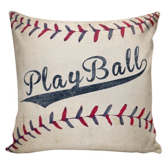 Play Ball, Cushion Covers, Baseball Pillows, Boys Pillows, Sports Decor, Play Ball Pillow, Sofa P... | Etsy (US)