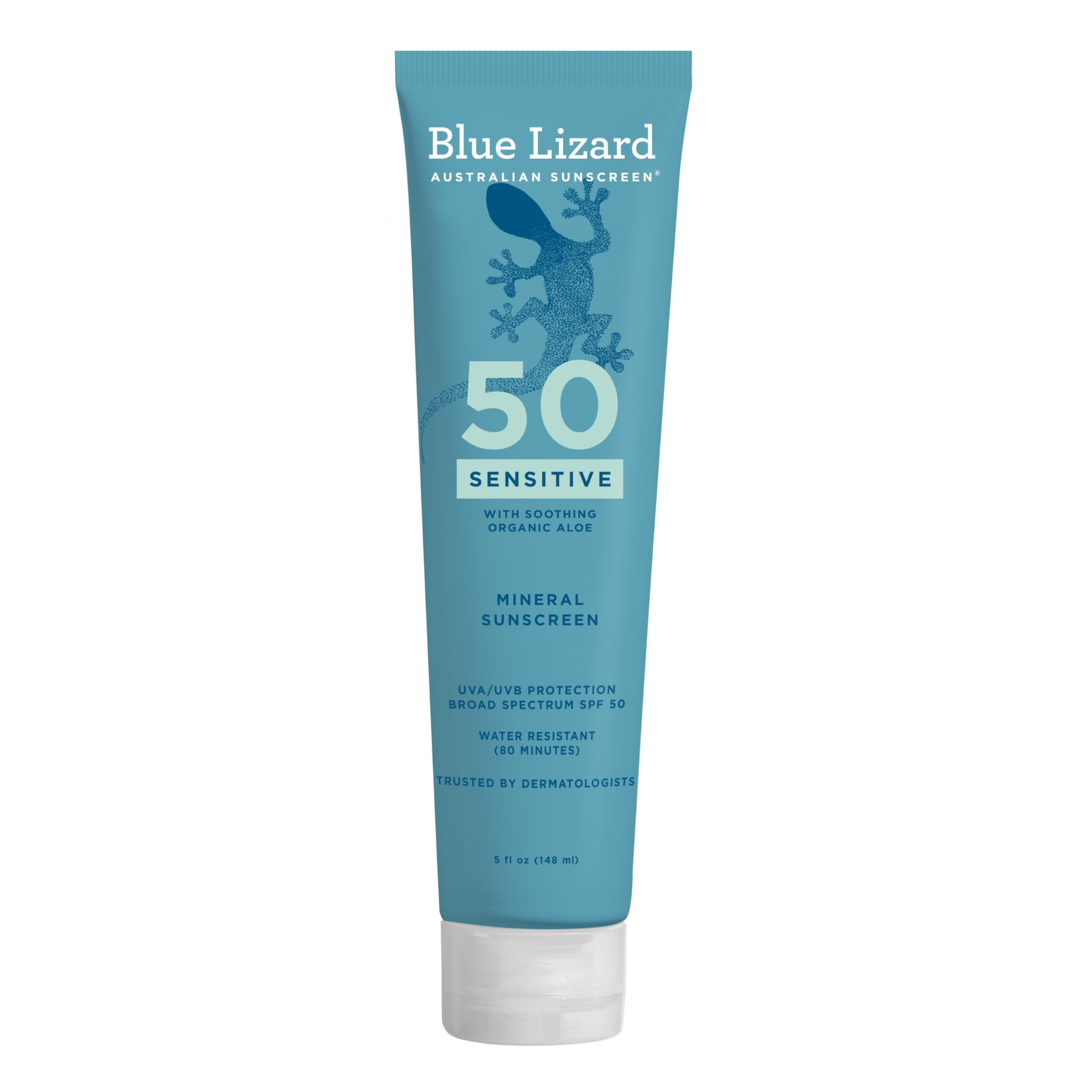 Blue Lizard Sensitive Mineral SPF 50 Sunscreen Lotion, 100% Mineral Sunscreen, UVA/UVB Protection... | Amazon (US)