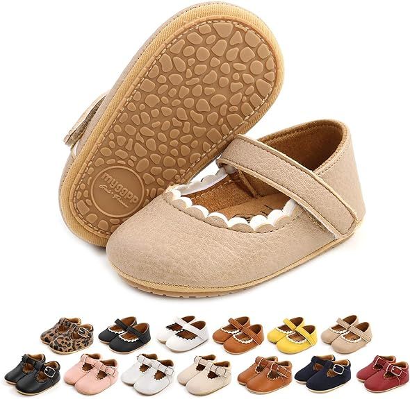 Infant Baby Sneakers Shoes Soft Anti-Slip Rubber Sole Moccasins Loafers Flat Toddler Wedding Unif... | Amazon (US)