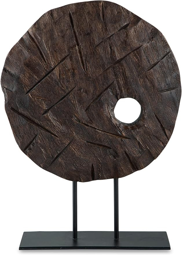 Signature Design by Ashley Dashburn Casual Wood Sculpture, Black & Dark Brown | Amazon (US)